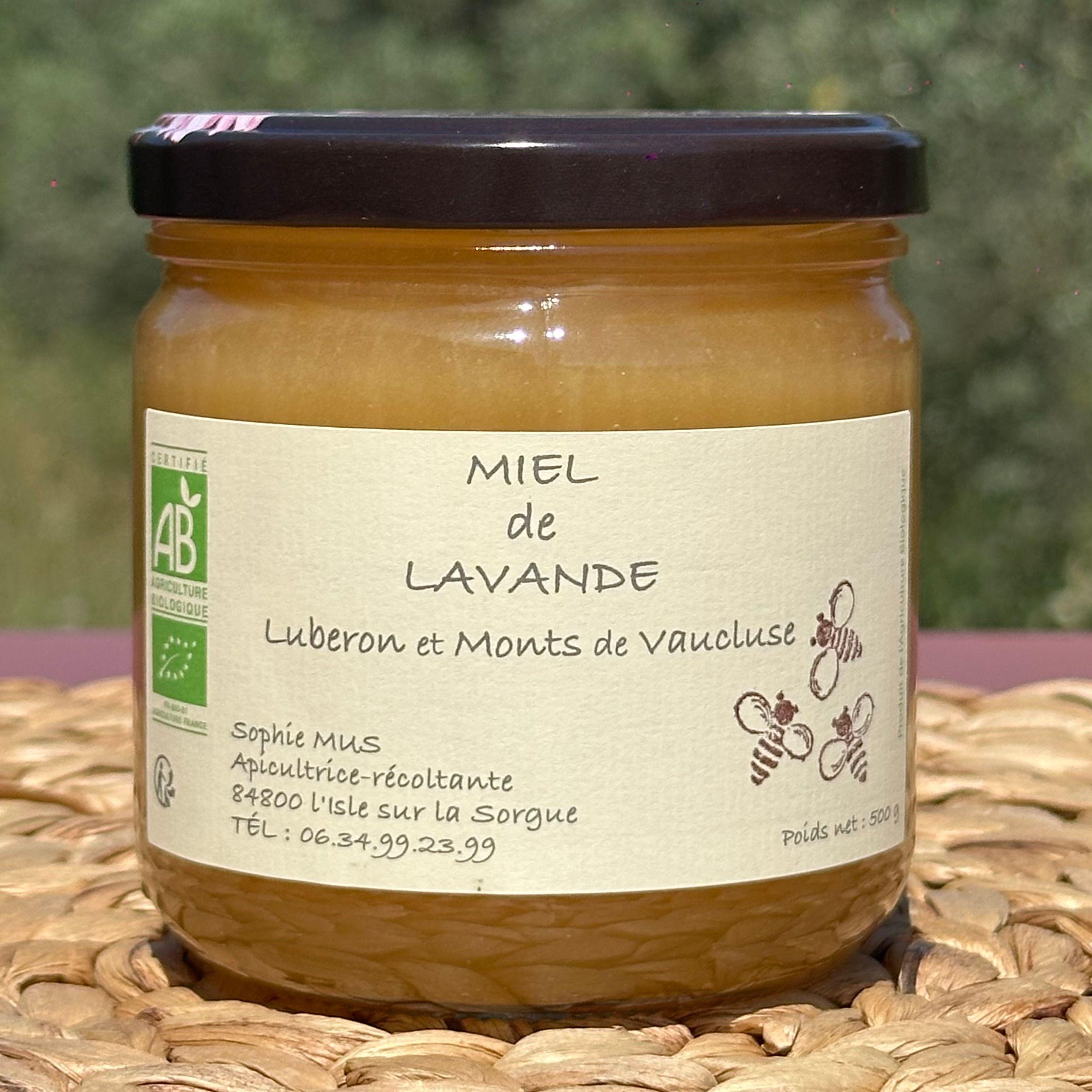 Pot de Miel de Lavande bio Chantemiel, terroir Massif du Luberon