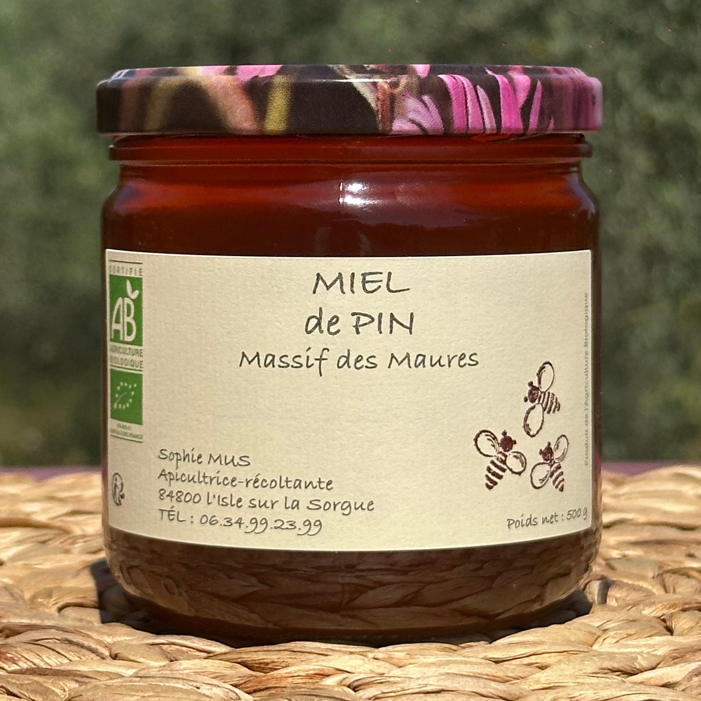 Pot de Miel de Pin bio Chantemiel, terroir Masif des Maures