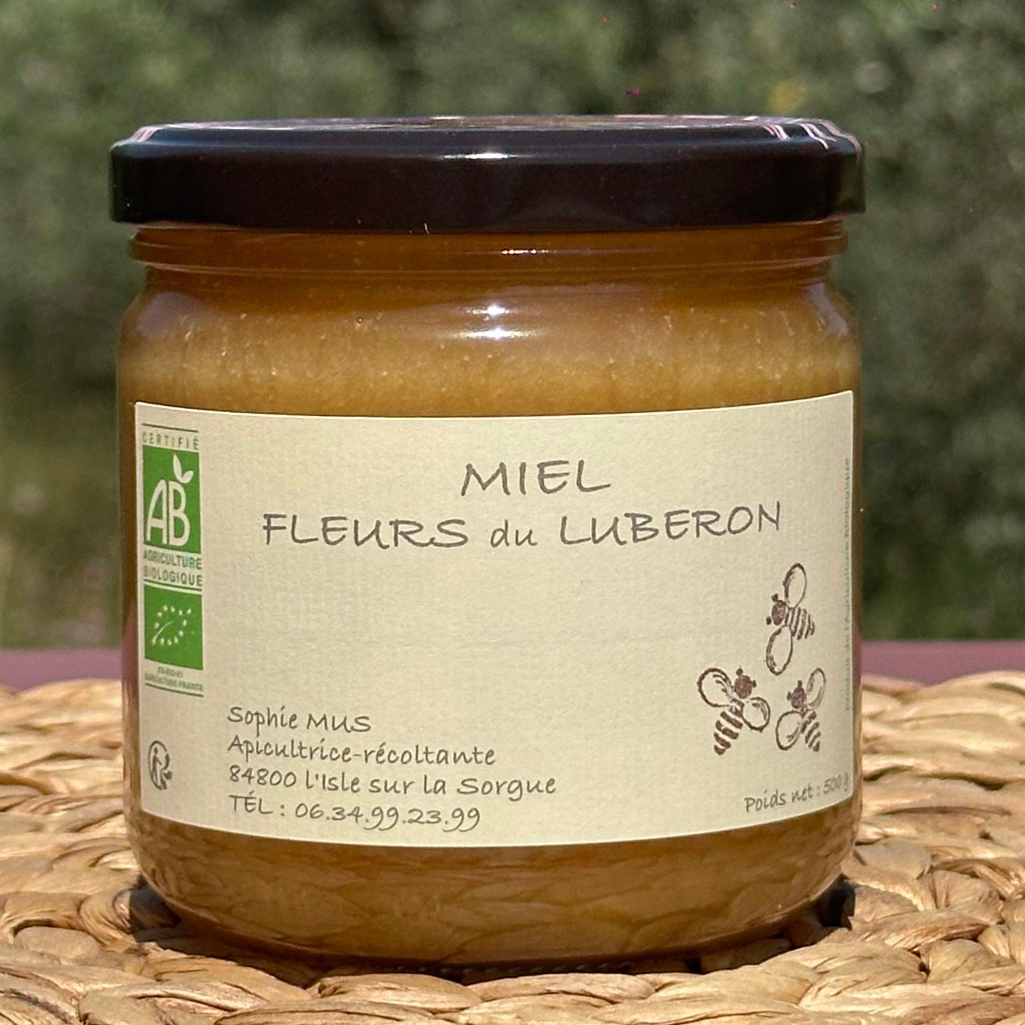 Pot de Miel de Fleurs du Luberon bio Chantemiel, terroir Massif du Luberon